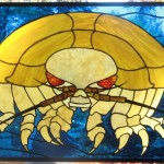 Giant Isopod Stained Glass Panel