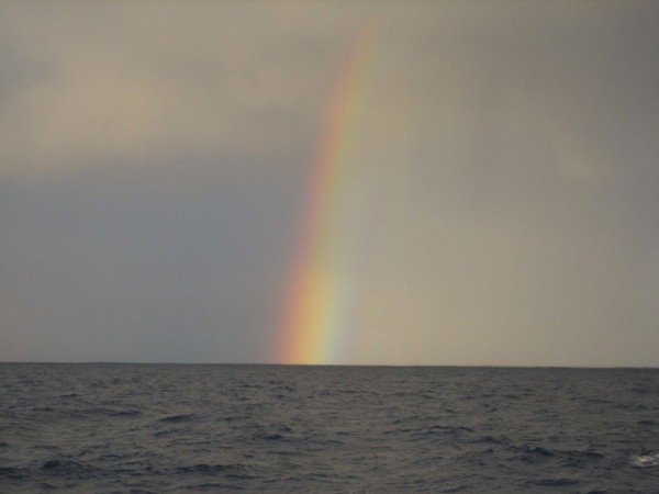 Rainbow over the Great Pacific Garbage Patch 