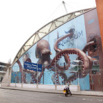 Giant Octopus Building Art!